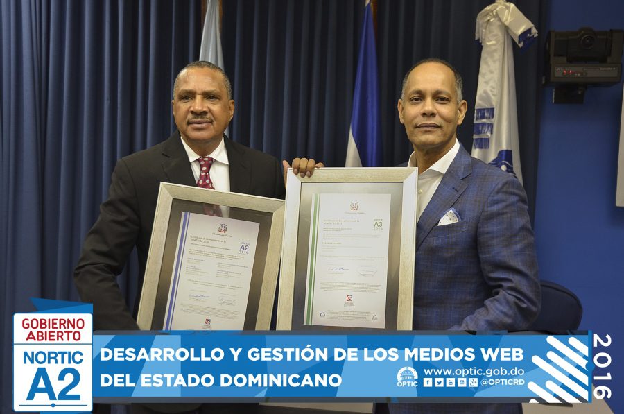 OPTIC y DIGEIG certifican publicación Datos Abiertos y portal web del INDRHI