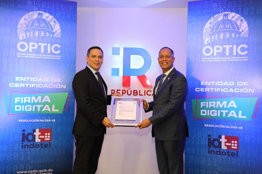 Indotel otorga a la OPTIC autorización para operar como Entidad de Certificación de Firma Digital