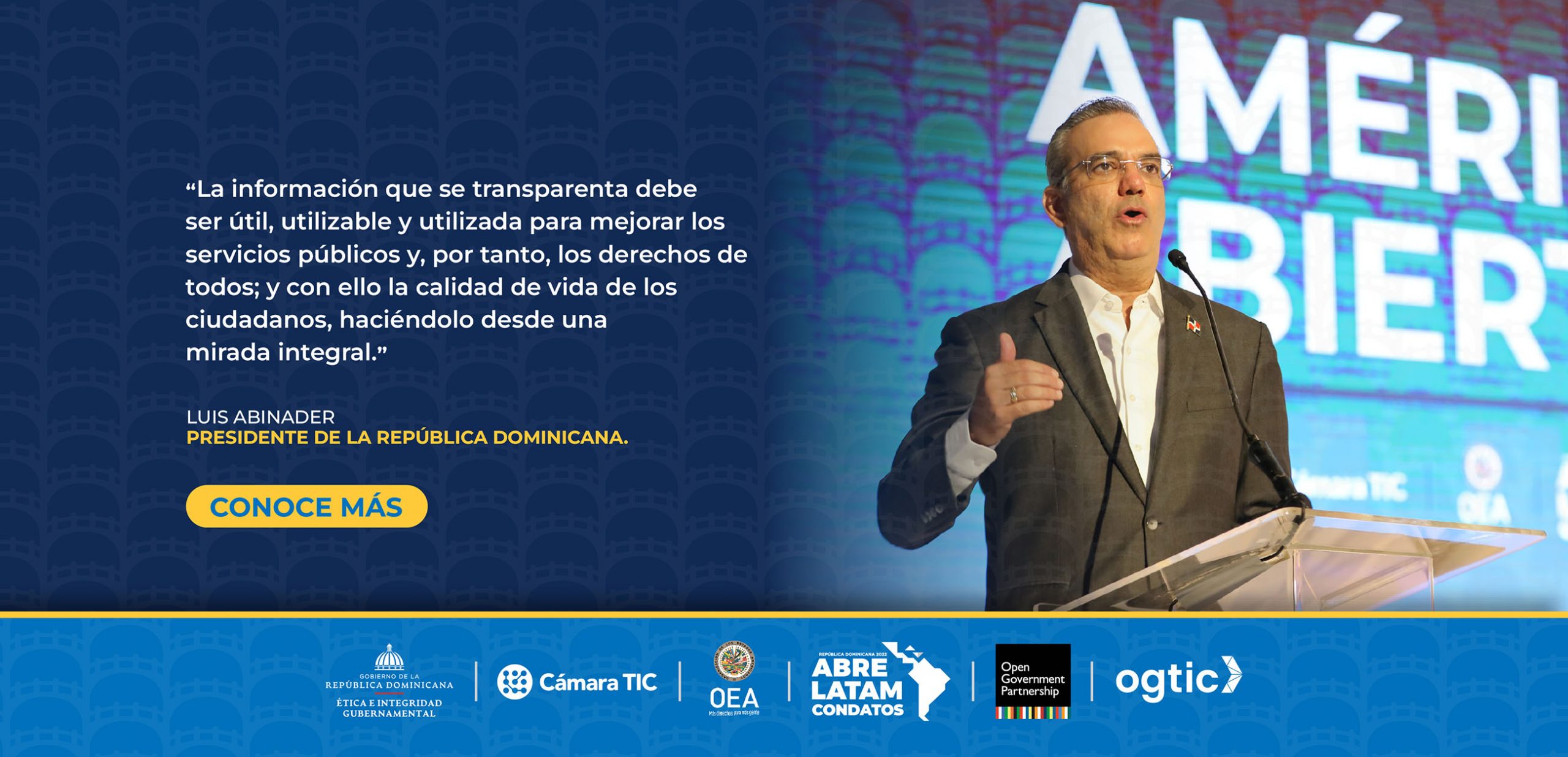 Director ejecutivo Alianza para Gobiernos Abiertos dice Gobierno Luis Abinader es punto luminoso en la Región y el Mundo en Lucha por Transparencia e Institucionalidad