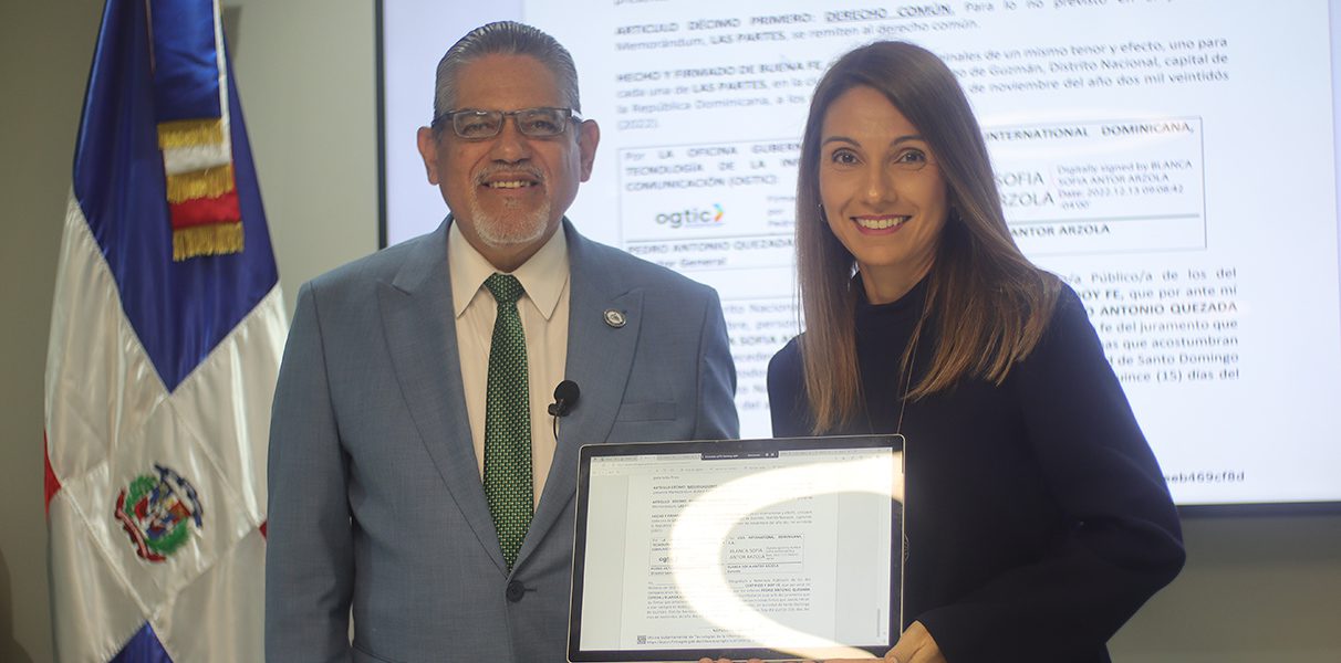 OGTIC y VISA acuerdan aunar esfuerzos para mejorar efectividad en la transformación digital del país