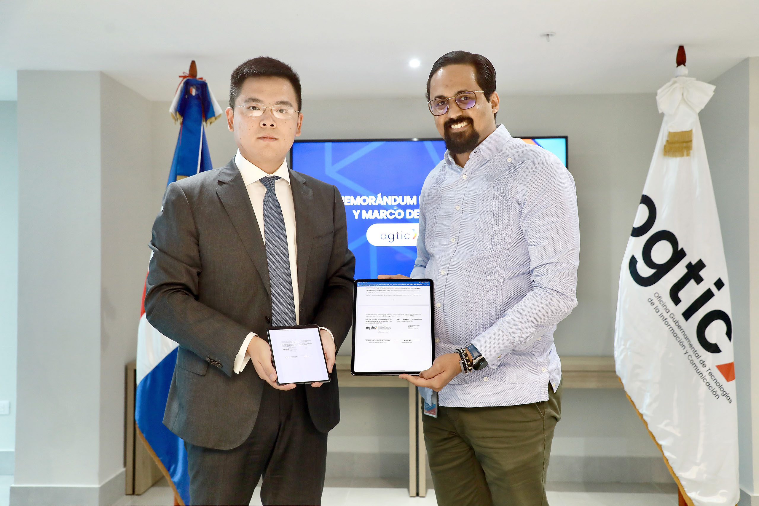 OGTIC y Huawei firman memorándum para impulsar la transformación digital en el país